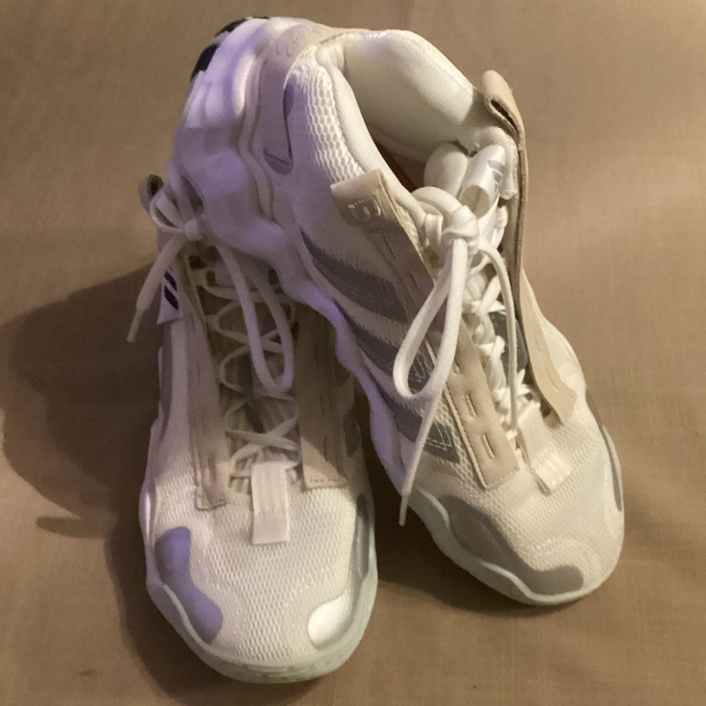 EUC Adidas White High-Top Sneakers